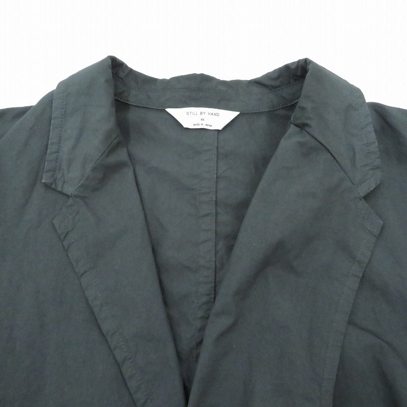 STILL BY HAND | スティルバイハンド Garment-dye 2B jacket ナイロンジャケット JK01251 ブラック サイズ：46【瀬戸大橋店】