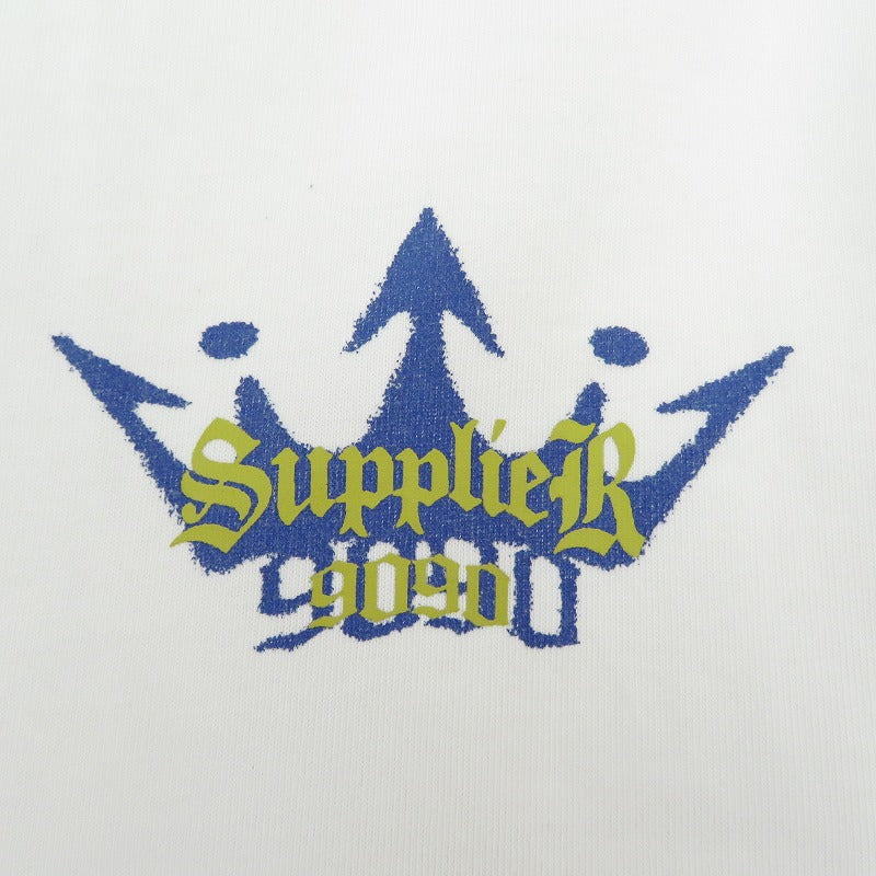 SUPPLIER | サプライヤー 9090 x SUPPLIER King Cross Logo Tee 半袖Ｔシャツ ホワイト サイズ：L【瀬戸大橋店】
