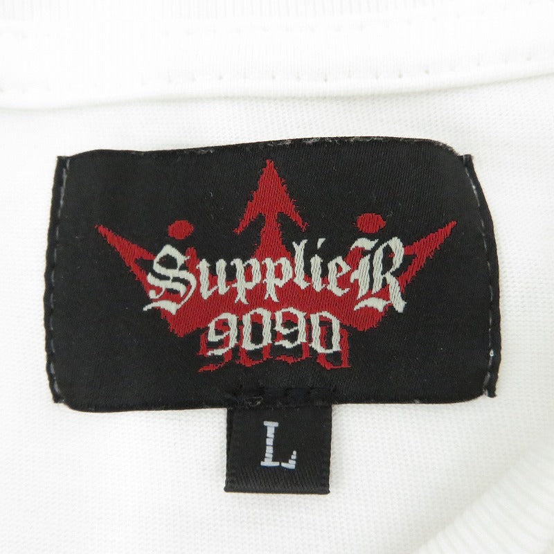 SUPPLIER | サプライヤー 9090 x SUPPLIER King Cross Logo Tee 半袖Ｔシャツ ホワイト サイズ：L【瀬戸大橋店】