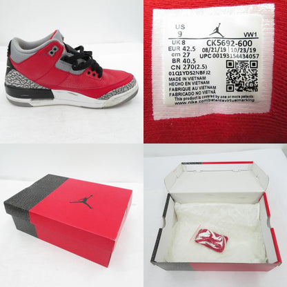 NIKE | ナイキ Air Jordan 3 Retro SE 'Unite Fire Red' スニーカー CK5692-600 エアジョーダン レッド 27cm【瀬戸大橋店】