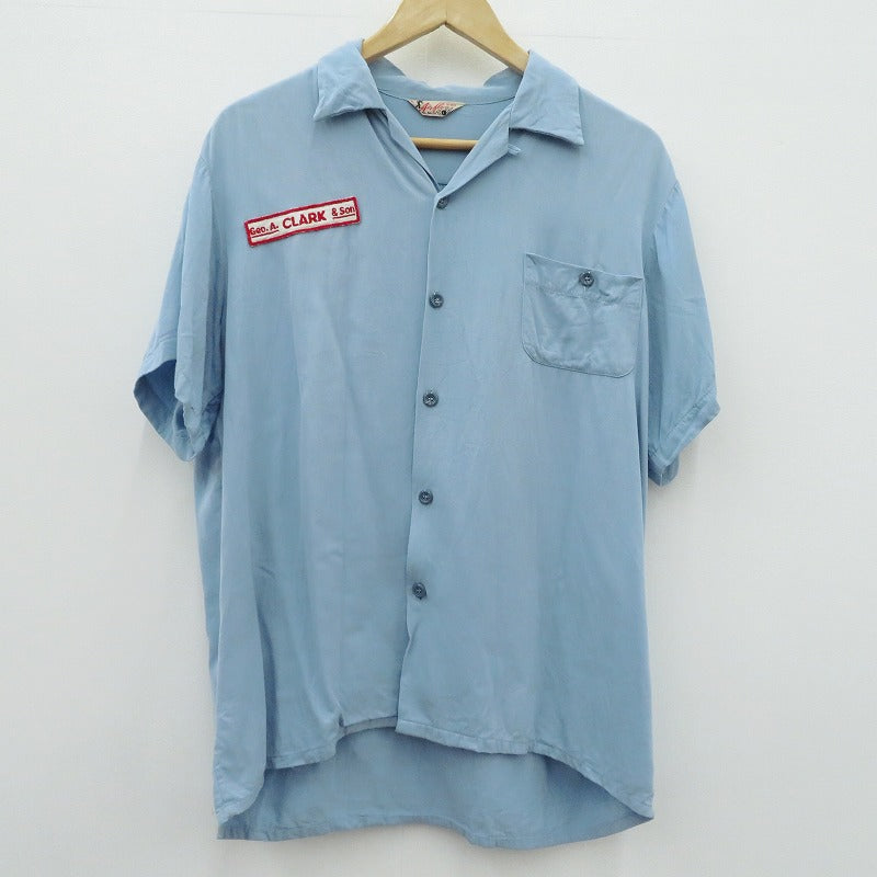 VINTAGE衣料 | ヴィンテージイリョウ レーヨンボーリングシャツ その他トップス ライトブルー サイズ：L【瀬戸大橋店】