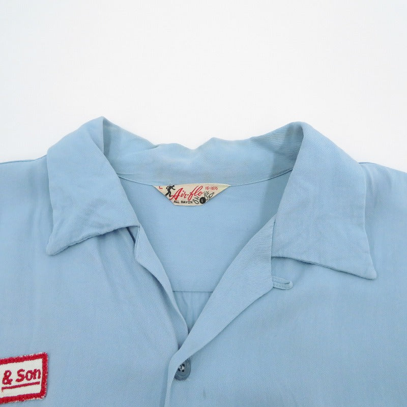 VINTAGE衣料 | ヴィンテージイリョウ レーヨンボーリングシャツ その他トップス ライトブルー サイズ：L【瀬戸大橋店】