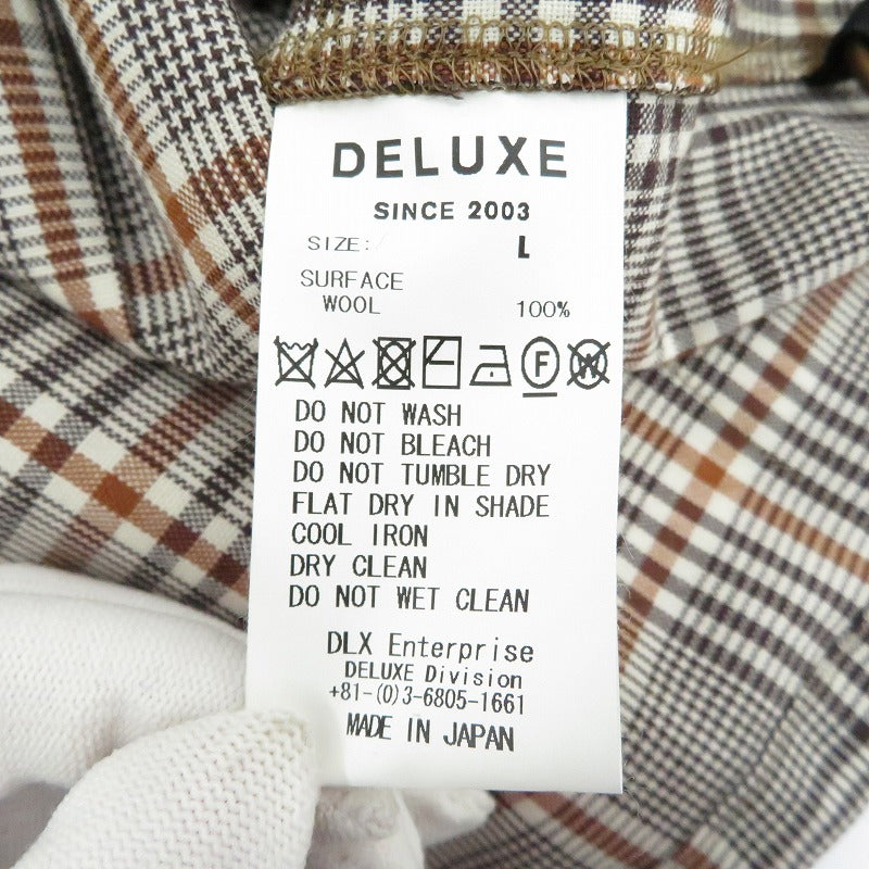 DELUXE CLOTHING | デラックスクロージング その他アウター ジャケット　チェック ブラウン サイズ：L【瀬戸大橋店】