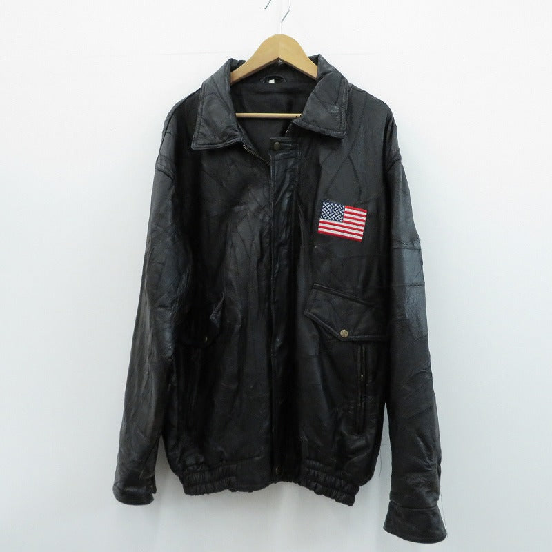 VINTAGE衣料 | ヴィンテージイリョウ パッチワークレザージャケット レザー ブラック サイズ：XXL【瀬戸大橋店】