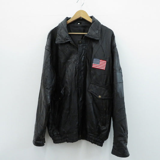 VINTAGE衣料 | ヴィンテージイリョウ パッチワークレザージャケット レザー ブラック サイズ：XXL【瀬戸大橋店】
