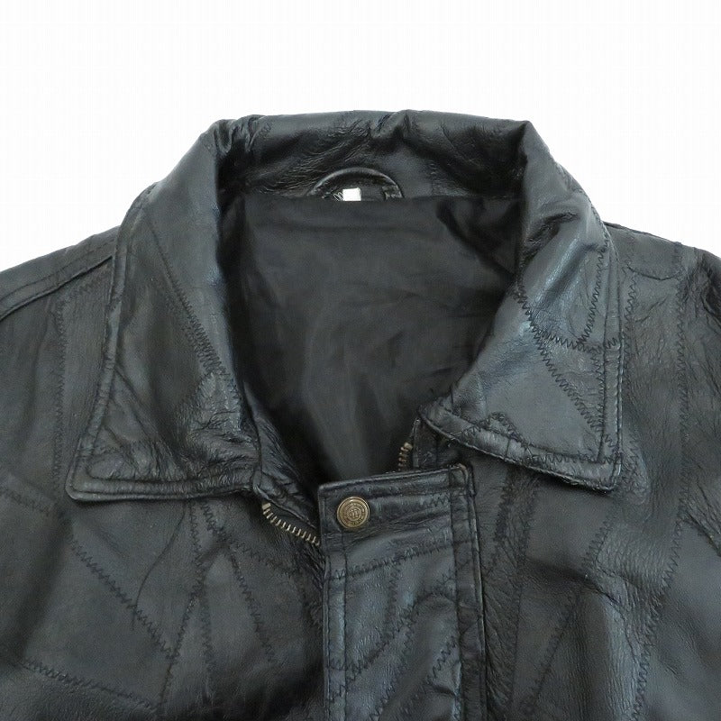VINTAGE衣料 | ヴィンテージイリョウ パッチワークレザージャケット レザー ブラック サイズ：XXL【瀬戸大橋店】