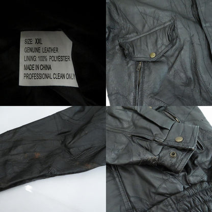 VINTAGE衣料 | ヴィンテージイリョウ パッチワークレザージャケット レザー ブラック サイズ：XXL【瀬戸大橋店】