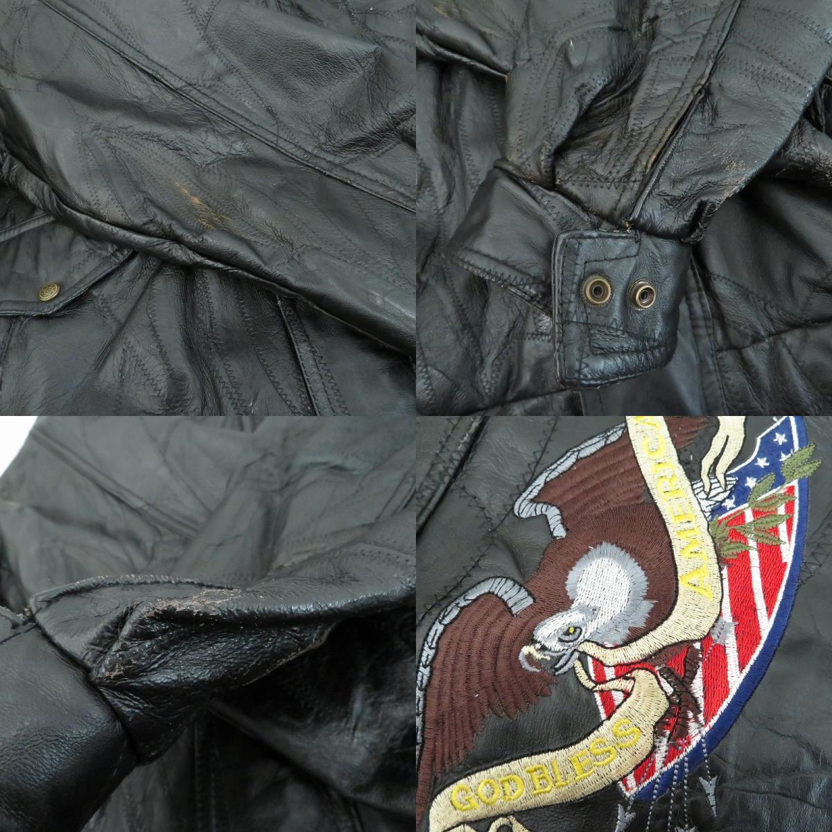 VINTAGE衣料 | ヴィンテージイリョウ パッチワークレザージャケット レザー ブラック サイズ：XXL【瀬戸大橋店】