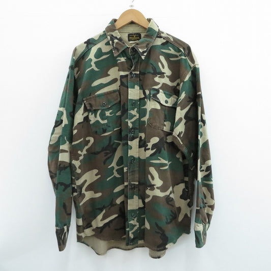 VINTAGE衣料 | ヴィンテージイリョウ USA製/DEERSKIN/ﾊﾝﾃｨﾝｸﾞﾈﾙｼｬﾂ 長袖シャツ カーキ サイズ：L【瀬戸大橋店】