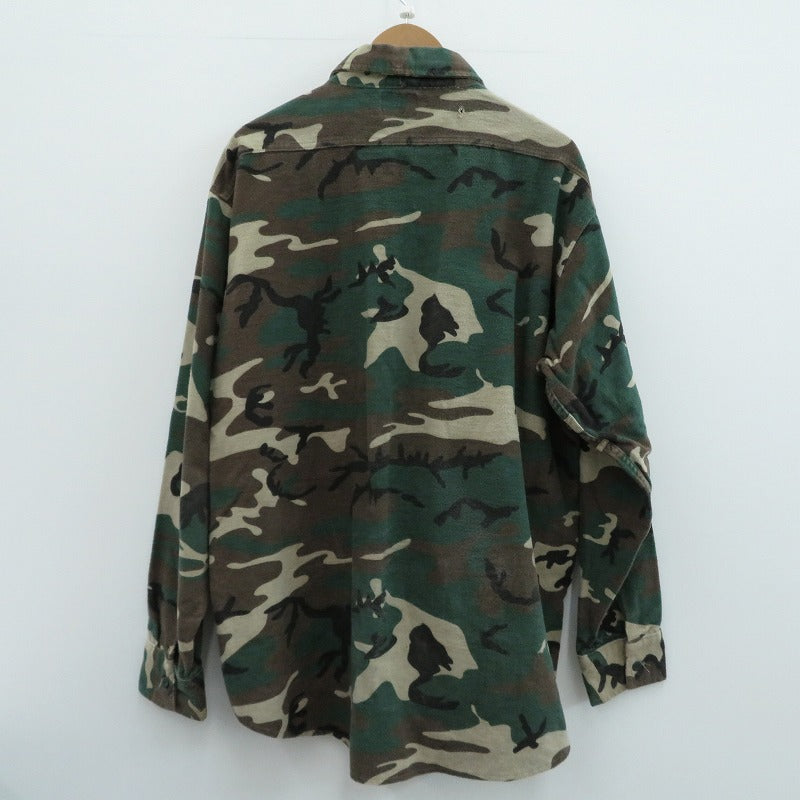 VINTAGE衣料 | ヴィンテージイリョウ USA製/DEERSKIN/ﾊﾝﾃｨﾝｸﾞﾈﾙｼｬﾂ 長袖シャツ カーキ サイズ：L【瀬戸大橋店】