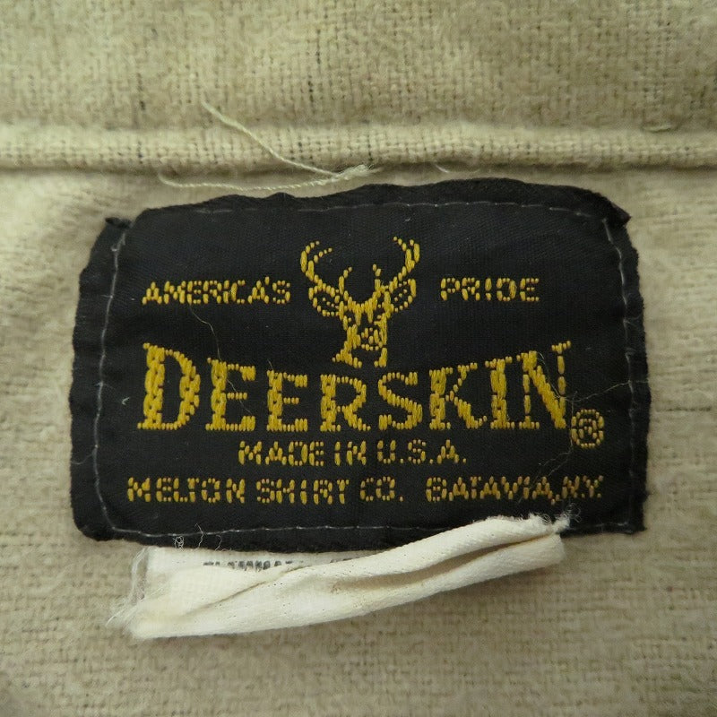 VINTAGE衣料 | ヴィンテージイリョウ USA製/DEERSKIN/ﾊﾝﾃｨﾝｸﾞﾈﾙｼｬﾂ 長袖シャツ カーキ サイズ：L【瀬戸大橋店】