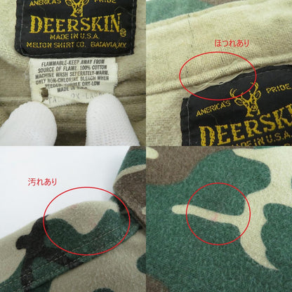 VINTAGE衣料 | ヴィンテージイリョウ USA製/DEERSKIN/ﾊﾝﾃｨﾝｸﾞﾈﾙｼｬﾂ 長袖シャツ カーキ サイズ：L【瀬戸大橋店】