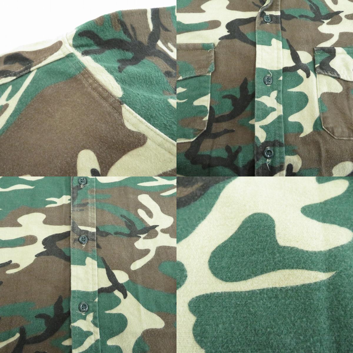 VINTAGE衣料 | ヴィンテージイリョウ USA製/DEERSKIN/ﾊﾝﾃｨﾝｸﾞﾈﾙｼｬﾂ 長袖シャツ カーキ サイズ：L【瀬戸大橋店】