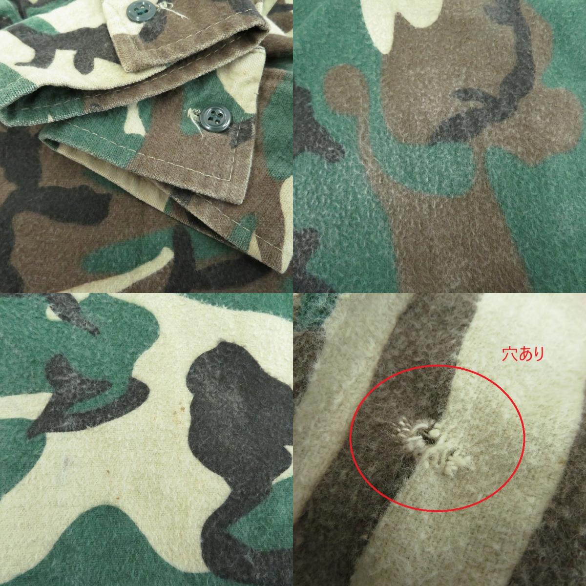 VINTAGE衣料 | ヴィンテージイリョウ USA製/DEERSKIN/ﾊﾝﾃｨﾝｸﾞﾈﾙｼｬﾂ 長袖シャツ カーキ サイズ：L【瀬戸大橋店】