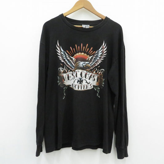 WEST COAST CHOPPERS | ウエストコーストチョッパーズ 両面イーグルプリントL/S TEE 長袖Ｔシャツ ブラック サイズ：L【瀬戸大橋店】
