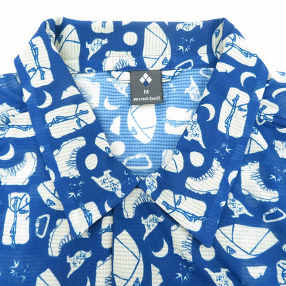 mont-bell | モンベル クールメッシュ アロハシャツ 半袖シャツ 1114663 ブルー サイズ：M【瀬戸大橋店】
