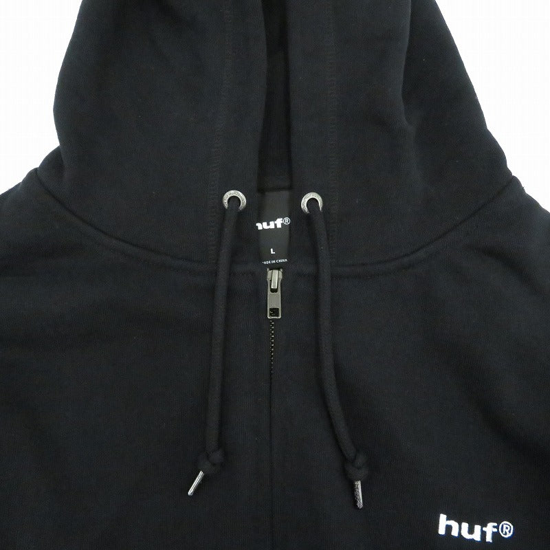 HUF | ハフ eightynine FULL ZIP HOODIE パーカー FL80098HO25 ブラック サイズ：L【瀬戸大橋店】