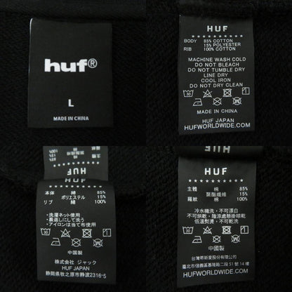 HUF | ハフ eightynine FULL ZIP HOODIE パーカー FL80098HO25 ブラック サイズ：L【瀬戸大橋店】