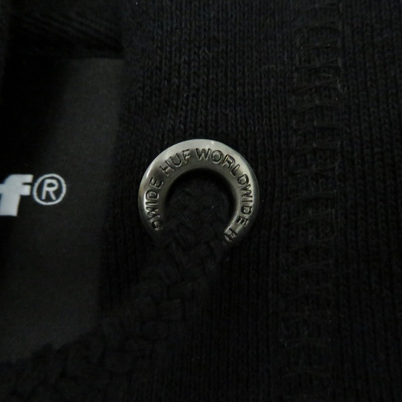 HUF | ハフ eightynine FULL ZIP HOODIE パーカー FL80098HO25 ブラック サイズ：L【瀬戸大橋店】