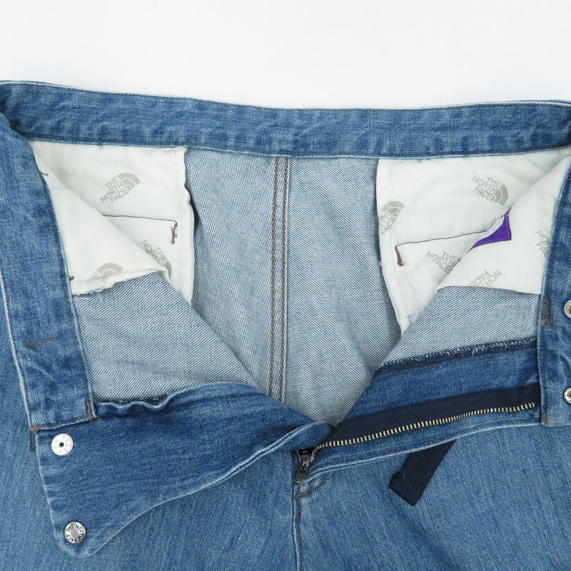 THE NORTH FACE PURPLE LABEL | ザノースフェイスパープルレーベル Denim Wide Tapered Pants デニムパンツ NT5311N ブルー サイズ：30【瀬戸大橋店】