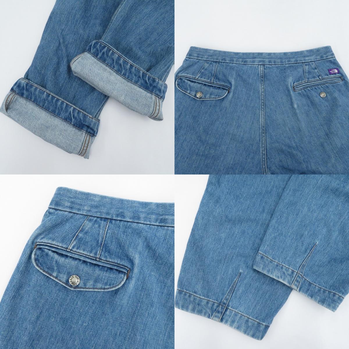 THE NORTH FACE PURPLE LABEL | ザノースフェイスパープルレーベル Denim Wide Tapered Pants デニムパンツ NT5311N ブルー サイズ：30【瀬戸大橋店】