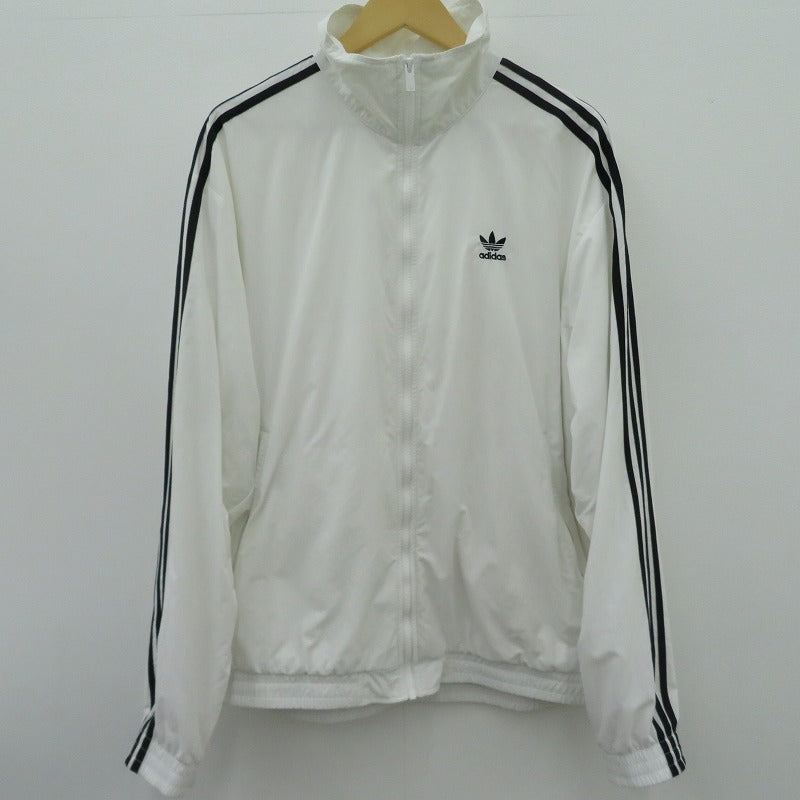 adidas Originals | アディダスオリジナルス ｱﾃﾞｨｶﾗｰｳｰﾌﾞﾝﾌｧｲﾔｰﾊﾞｰﾄﾞﾄﾗｯｸﾄｯﾌﾟ ナイロンジャケット JY1328 サイズ:3XL ホワイト【瀬戸大橋店】