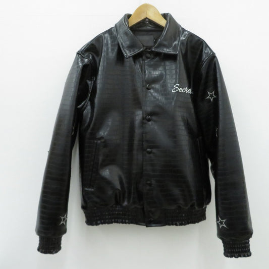SECRET Star Jacket レザー ブラック サイズ：M【瀬戸大橋店】