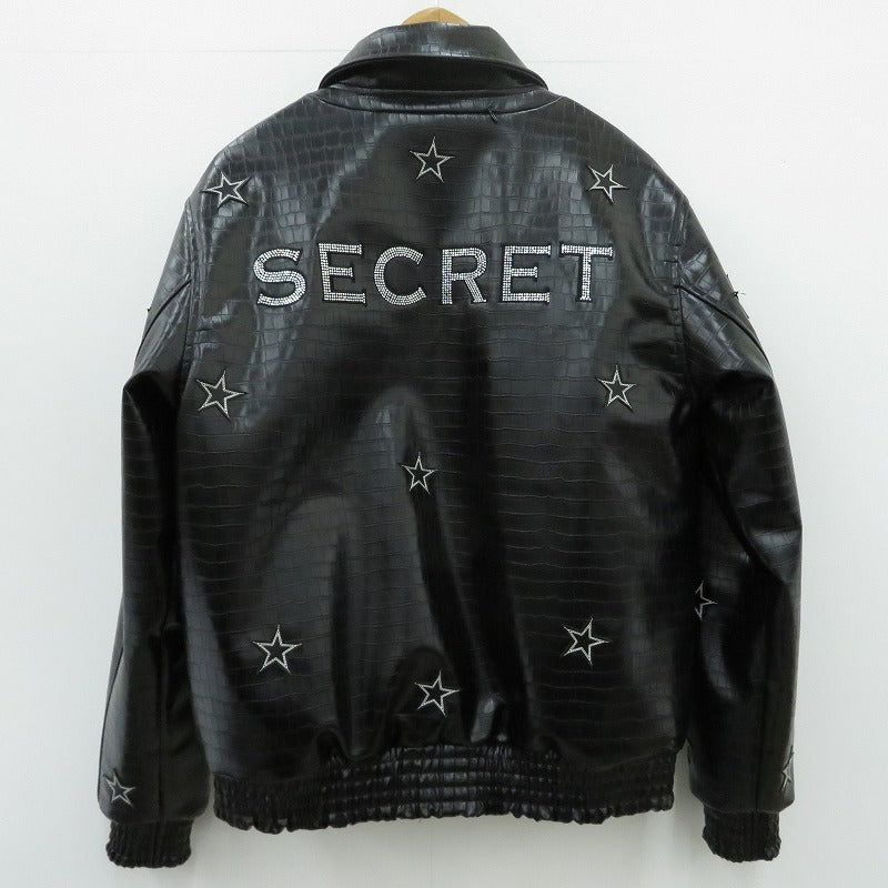 SECRET Star Jacket レザー ブラック サイズ：M【瀬戸大橋店】