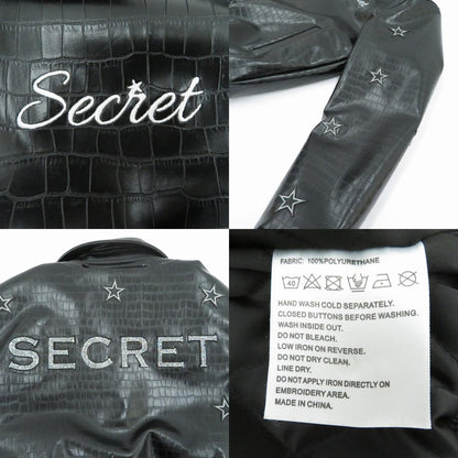 SECRET Star Jacket レザー ブラック サイズ：M【瀬戸大橋店】