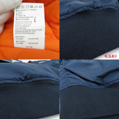 【中古】 ミリタリージャケット VIP CLUB　フライトジャケット　ｻｲｽﾞ:2XL ネイビー【瀬戸大橋店】
