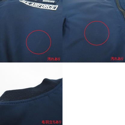 【中古】 ミリタリージャケット VIP CLUB　フライトジャケット　ｻｲｽﾞ:2XL ネイビー【瀬戸大橋店】