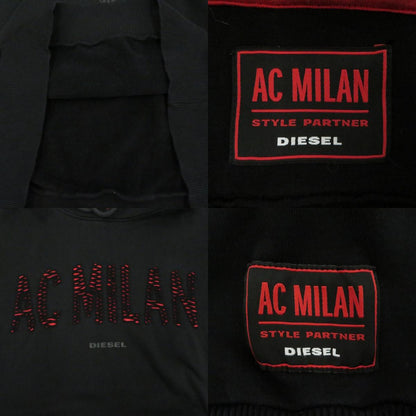 【中古】DIESEL | ディーゼル AC MILAN パーカー ブラック サイズ：L【瀬戸大橋店】