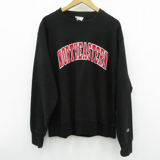 【中古】Champion | チャンピオン スウェット 青ﾀｸﾞ/ﾘﾊﾞｰｽｳｨｰﾌﾞ　ｻｲｽﾞ:2XL ブラック【瀬戸大橋店】