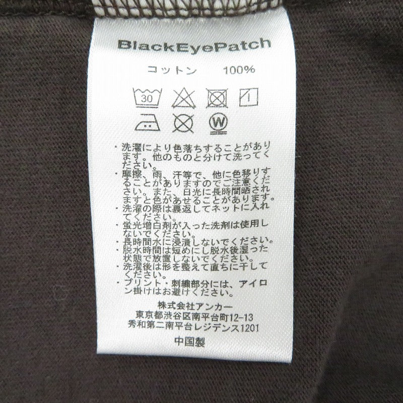 BlackEyePatch | ブラックアイパッチ 半袖Ｔシャツ ブラウン サイズ：S【瀬戸大橋店】