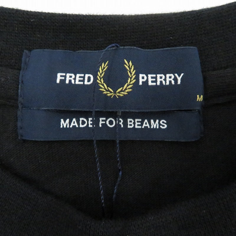 FRED PERRY | フレッドペリー BEAMS別注 ロゴ Tシャツ 半袖Ｔシャツ FZ1988/11-08-1769-060-19-18 ブラック サイズ：M【瀬戸大橋店】