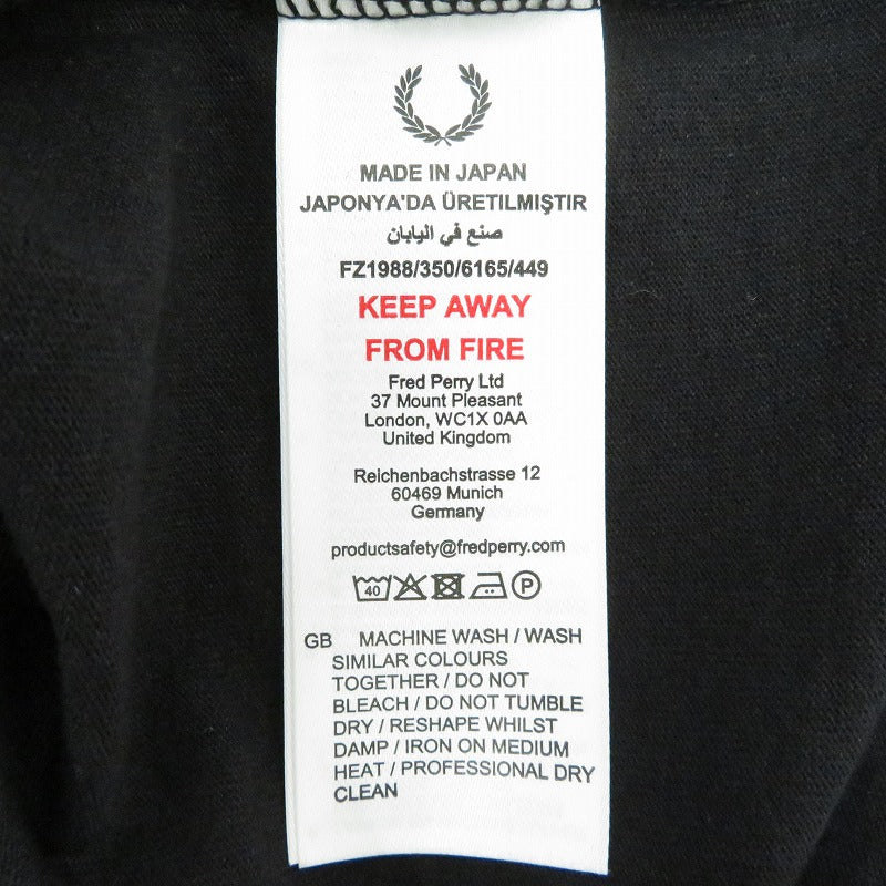 FRED PERRY | フレッドペリー BEAMS別注 ロゴ Tシャツ 半袖Ｔシャツ FZ1988/11-08-1769-060-19-18 ブラック サイズ：M【瀬戸大橋店】