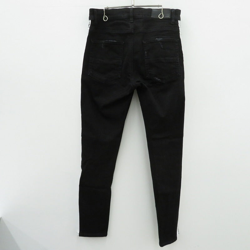AMIRI | アミリ ｻｲﾄﾞﾗｲﾝ ｸﾗｯｼｭ加工 デニムパンツ ブラック サイズ：32【瀬戸大橋店】