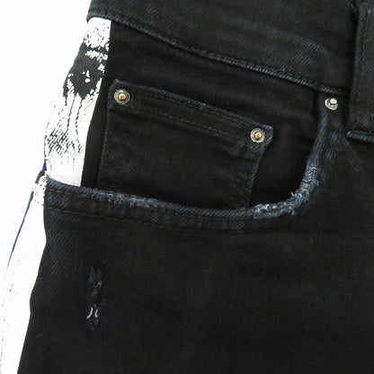 AMIRI | アミリ ｻｲﾄﾞﾗｲﾝ ｸﾗｯｼｭ加工 デニムパンツ ブラック サイズ：32【瀬戸大橋店】