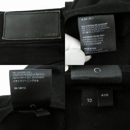 AMIRI | アミリ ｻｲﾄﾞﾗｲﾝ ｸﾗｯｼｭ加工 デニムパンツ ブラック サイズ：32【瀬戸大橋店】