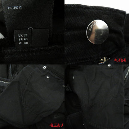 AMIRI | アミリ ｻｲﾄﾞﾗｲﾝ ｸﾗｯｼｭ加工 デニムパンツ ブラック サイズ：32【瀬戸大橋店】