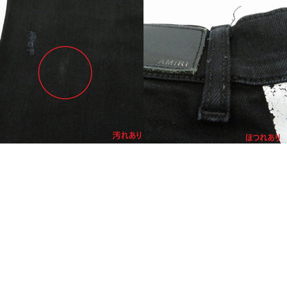 AMIRI | アミリ ｻｲﾄﾞﾗｲﾝ ｸﾗｯｼｭ加工 デニムパンツ ブラック サイズ：32【瀬戸大橋店】