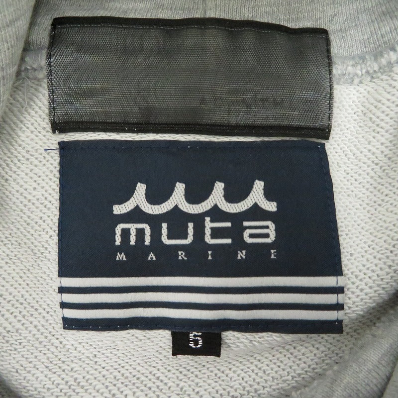 MUTA MARINE | ムータマリン College Logo Hooded Sweatshirt パーカー MMAC-MA2205 ×ACANTHUS グレー サイズ：5【瀬戸大橋店】