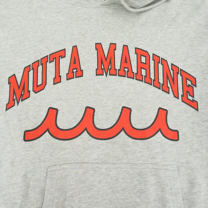MUTA MARINE | ムータマリン College Logo Hooded Sweatshirt パーカー MMAC-MA2205 ×ACANTHUS グレー サイズ：5【瀬戸大橋店】